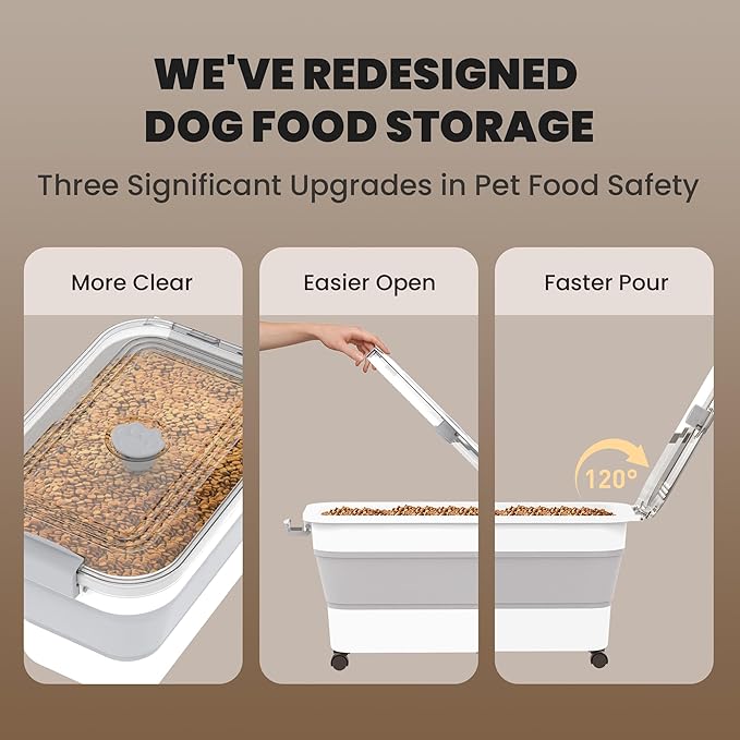 20-23 Lbs Dog Food Storage Container, Collapsible Dog Food Container - Image 3