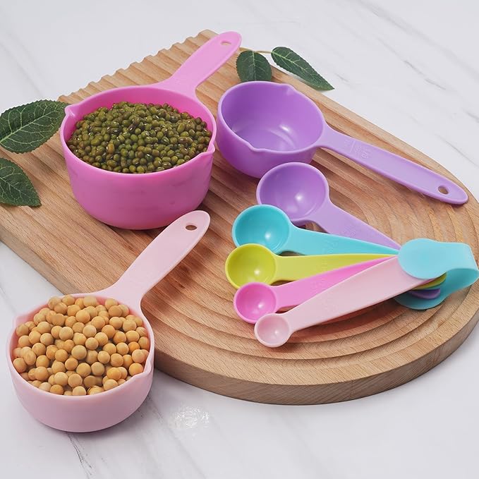 10PCS Measuring Spoons and Cups Set Stackable Nesting Cups Spoons - Image 6