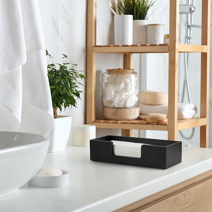 Paper Towel Dispenser Countertop, Wood Bathroom Paper Towel Holder, Countertop - Image 5