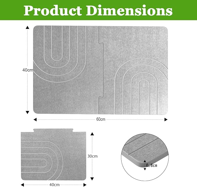 Luxspire Large Stone Drying Mat - Image 8