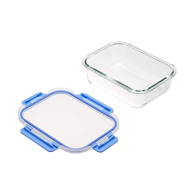 Amazon Basics Glass Food Storage Containers, Leak Proof, Oven Safe, Stain - Image 2