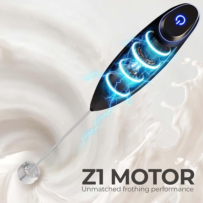 Zulay Kitchen Patented Tornado Triple Whisk Milk Frother - Image 7