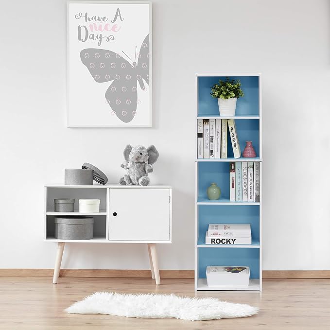 Furinno LUDER Book Shelf, 5-Tier Bookshelf, Bookcase - Image 9