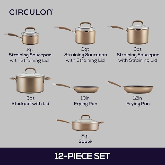 Circulon Premier Professional Hard Anodized Nonstick Cookware Induction Pots - Image 2