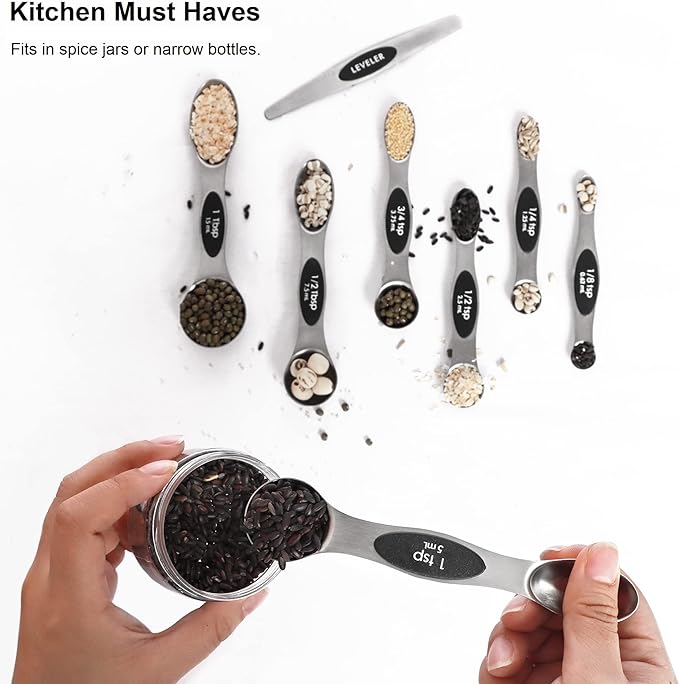 Magnetic Measuring Spoons Set Stainless Steel - Image 6