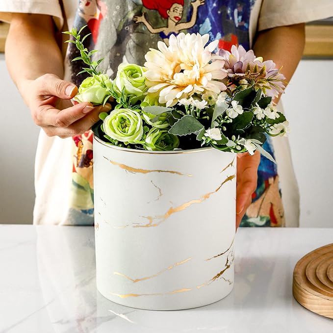 7" Marble Utensil Holder, Large Kitchen Utensil Holder Organizer - Image 3