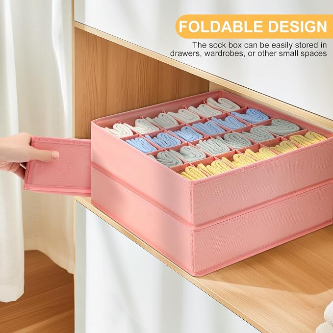Joyoldelf Sock Organizer Drawer Organizer - Image 4