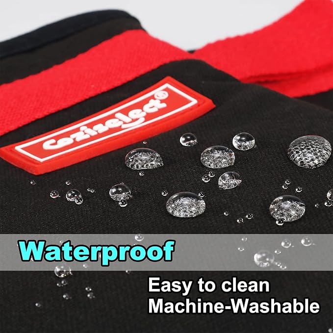 Silicone Oven Mitts, Magnetic Oven Mitt Set, Cotton Oven Mits Heat Resistant - Image 3
