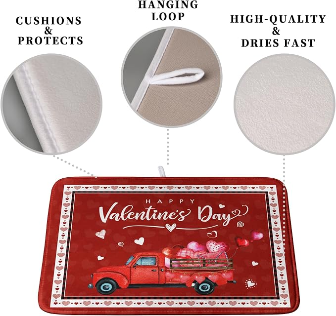 Happy Valentine's Day Dish Drying Mat - Image 3