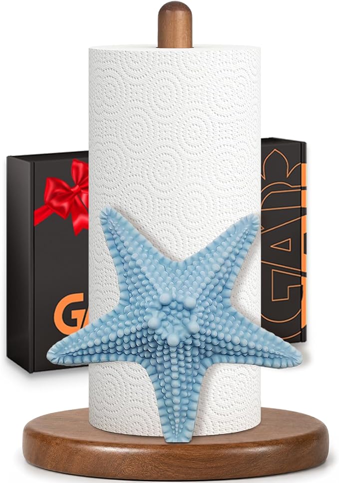 Starfish Paper Towel Holder, Coastal Beach Ocean Decor by Unknown