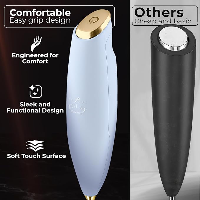 Zulay Kitchen Patented Tornado Triple Whisk Milk Frother - Image 4