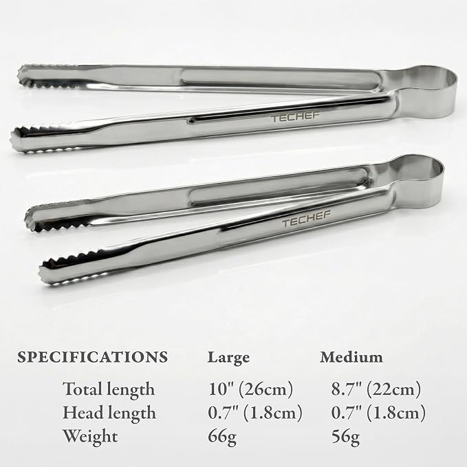 TECHEF Kitchen Shears With 2 Stainless Steel Tongs & Travel Bag, Dishwasher Safe - Image 6