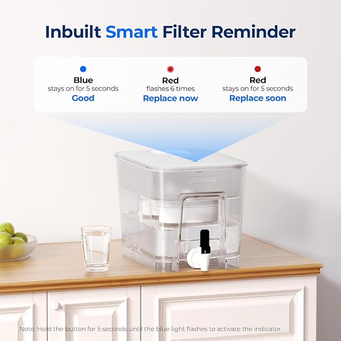 Waterdrop WFD-22L-DF Water Filter Dispenser, 40-Cup Water Purifier, 2 Built-in - Image 9