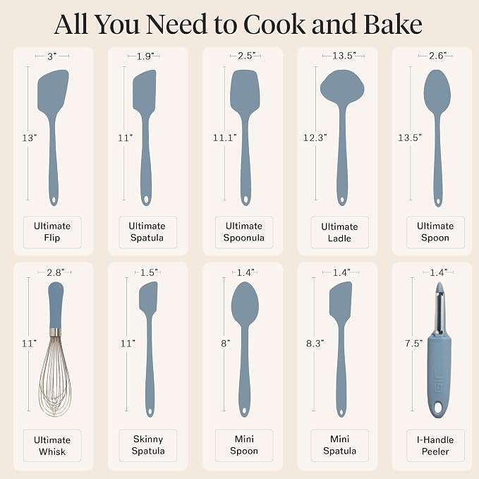 GIR: Get It Right 10-Piece Spatula Set & Silicone Utensils - Image 4