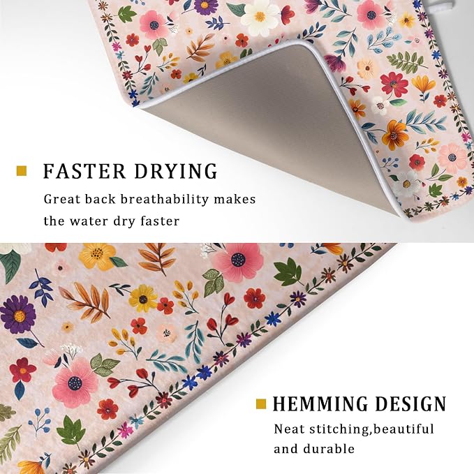 Spring Flowers Dish Drying Mat - Image 3