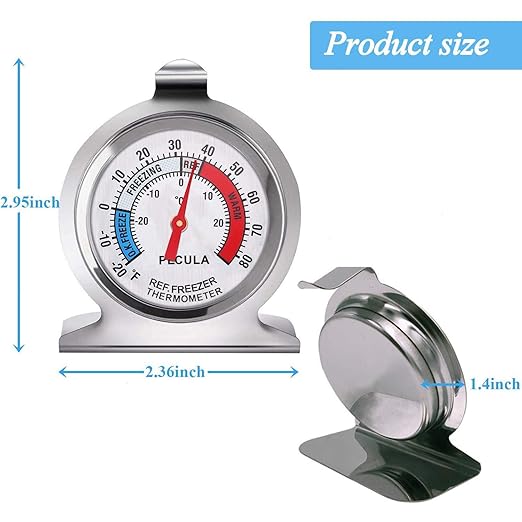 2 Pack Refrigerator Thermometer, 30-30°C/20-80°F, Classic Fridge Thermometer - Image 3