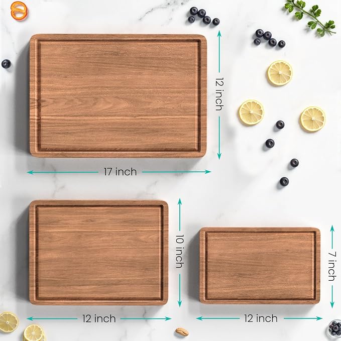 Acacia Wood Cutting Boards Set - Image 3