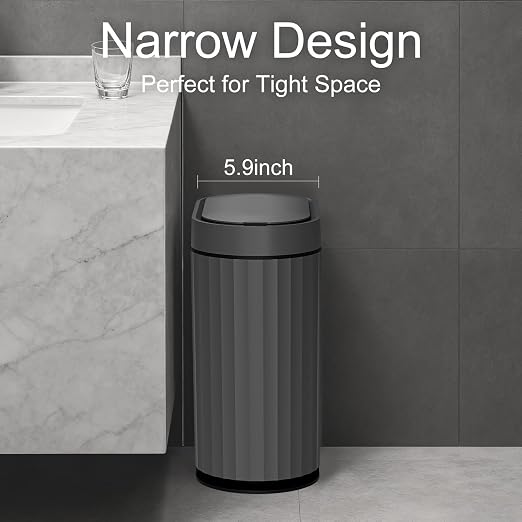 ELPHECO Bathroom Motion Sensor Trash can, 2 Gallon Automatic Garbage Can - Image 4