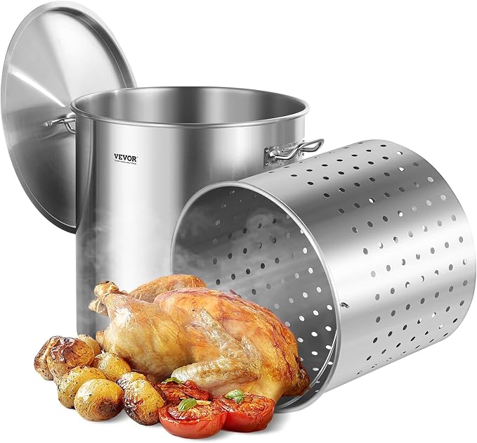 VEVOR Stainless Steel Stockpot, 100 Quart Large Cooking Pots, Cookware Sauce Pot by VEVOR