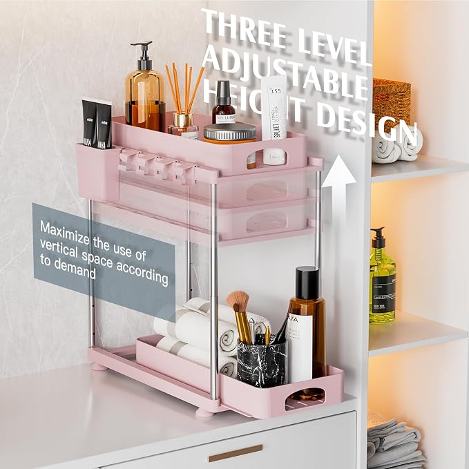 VERIFOST Under Sink Organizer, 2 Pack Kitchen and Bathroom Cabinet Organizer - Image 4