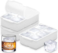 KitchFort Large Silicone Ice Cube Tray, Easy Release 2" Big Ice Cubes by KitchFort