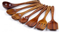 7Pcs Wooden Kitchen Utensil Set, Premium Natural Acacia Wood Cooking Utensils by Berenti