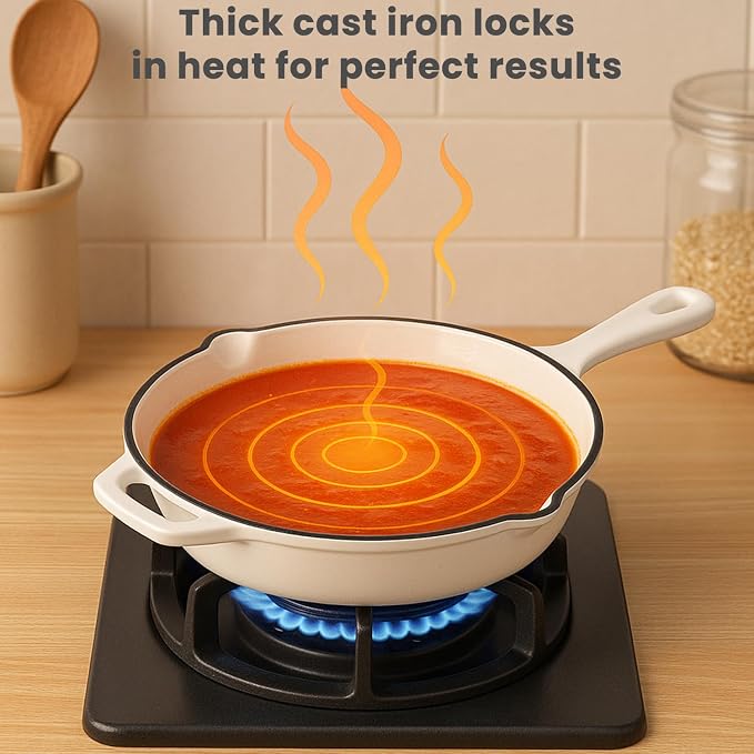 QuliMetal Enameled Cast Iron Cookware Set, 5-Piece Pots and Pans Set - Image 3