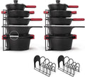 Pan Organizer - 2-PACK of Silicone-Coated Non-Slip 15" Heavy Duty Skillet Rack by Cuisinel