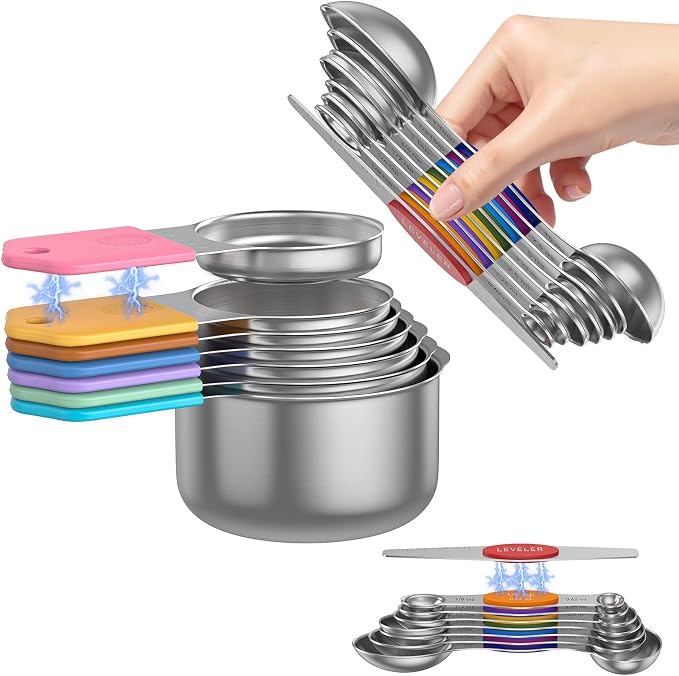 Magnetic Measuring Cups and Spoons Set by Abtrino