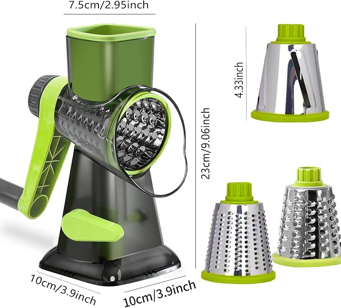 Dachenus Cheese Grater Rotary Cheese Grater, Versatile Cheese Shredder - Image 3