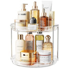 LAMU Rotating Makeup Organizer for Vanity, 10.6in 2 Tier Lazy Susan Turntable by YourHome-OrganizationHelper