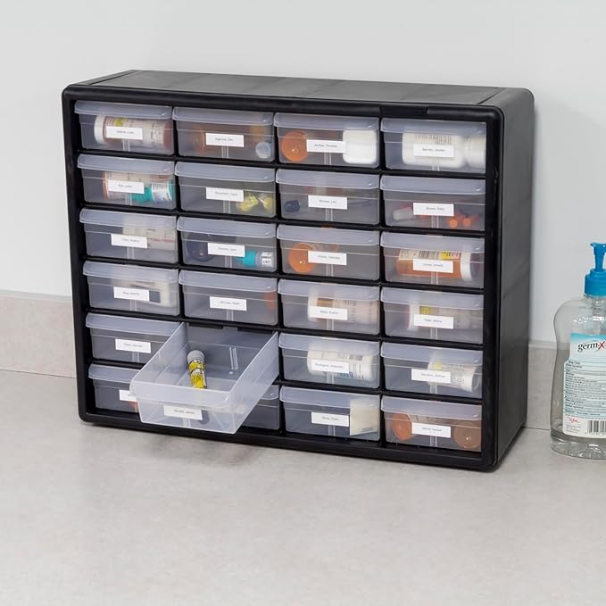 Akro-Mils 24-Drawer Plastic Drawer Storage Cabinet - Image 9
