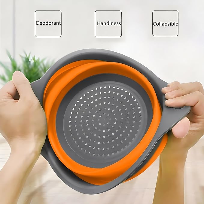 Silicone Colander Collapsible Strainers Set - Image 2