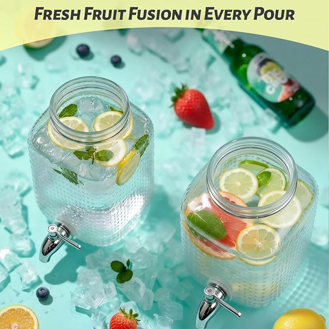 Hassky Extra Wider Glass Drink Dispensers - Image 3