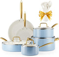 Ceramic Cookware Set, VONIKI 16 Pcs Pots and Pans Set Non Stick, Kitchen by VONIKI
