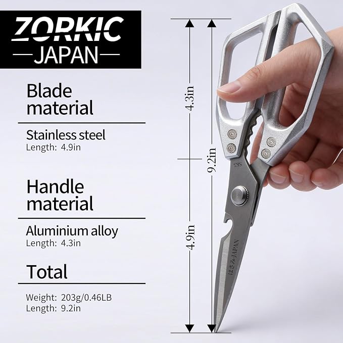 Kitchen Scissors Set 2PCS, Kitchen Shears Heavy Duty Poultry Shear Japan Meat - Image 6