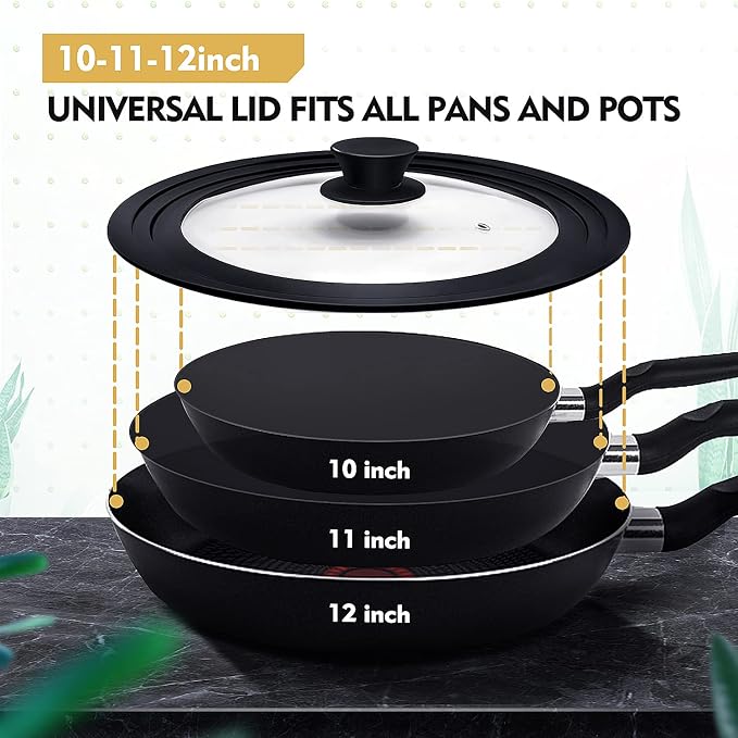 Ydeapi Universal Lid for Pots, Pans and Skillets, Pot Lid - Image 3