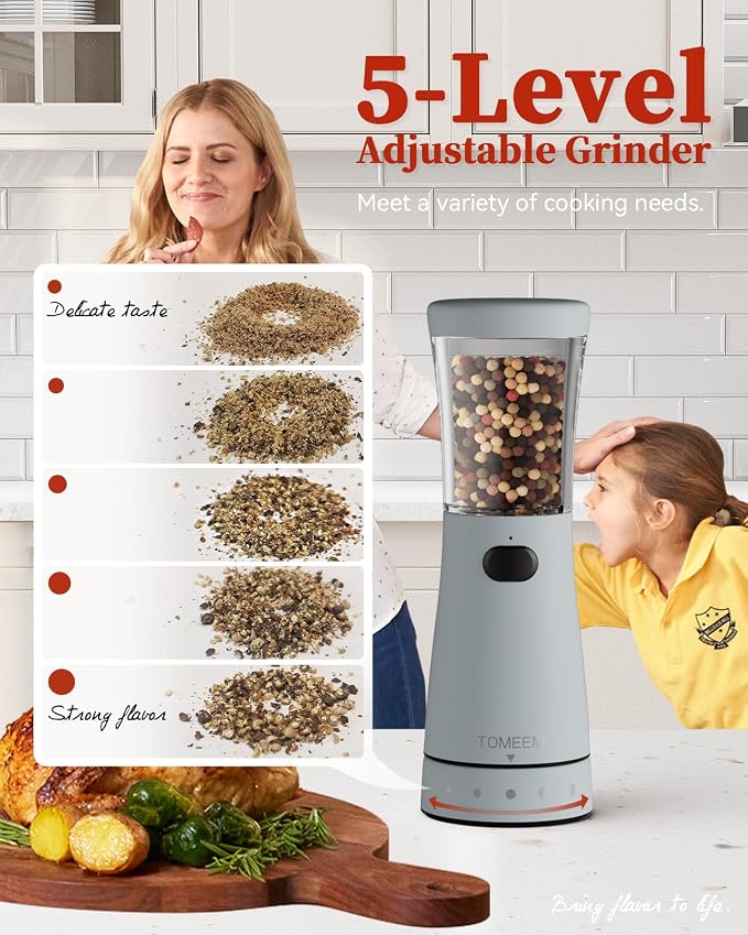 Electric Salt and Pepper Grinder Set - Image 2