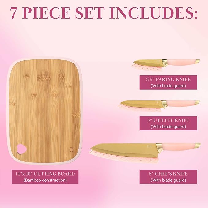 Paris Hilton Reversible Bamboo Cutting Board and Cutlery Set - Image 4