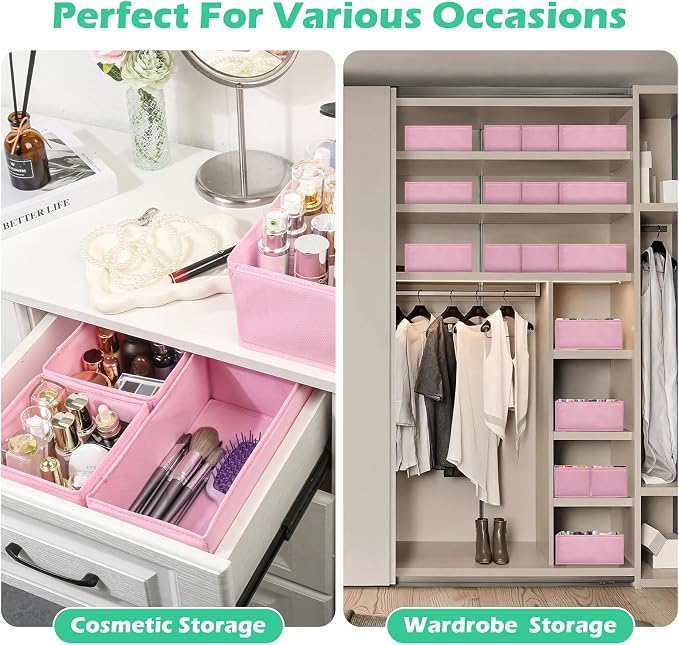 Drawer Clothing Organizer 16-Pack, Fabric Folding Wardrobe Organizer - Image 7
