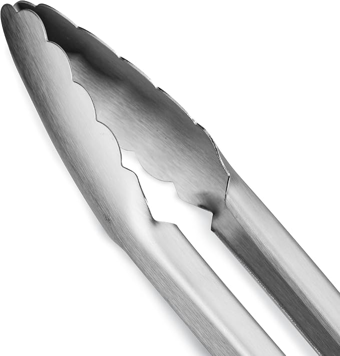 304 Stainless Steel Kitchen Cooking Tongs, Aqua Sky - Image 2