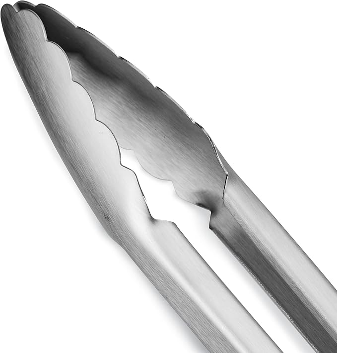 304 Stainless Steel Kitchen Cooking Tongs, Aqua Sky - Image 2