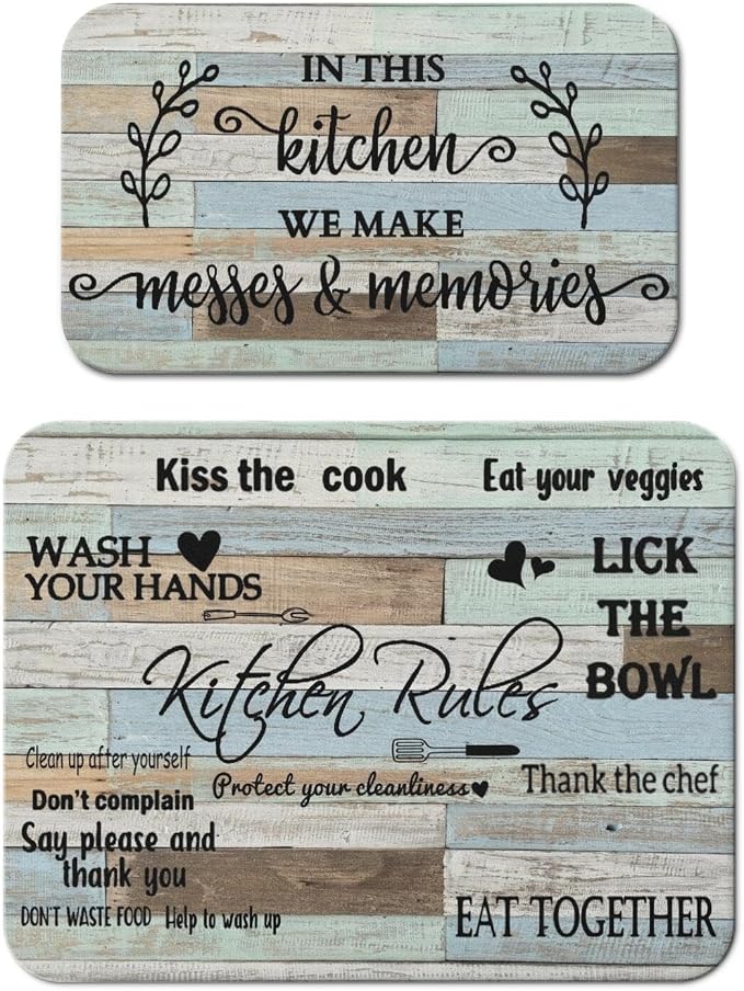 Dish Drying Mat for Kitchen Counter 2 Pack by Unknown