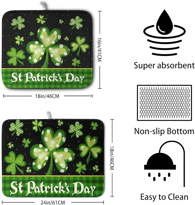 St Patrick's Day Dish Drying Mats - Image 2