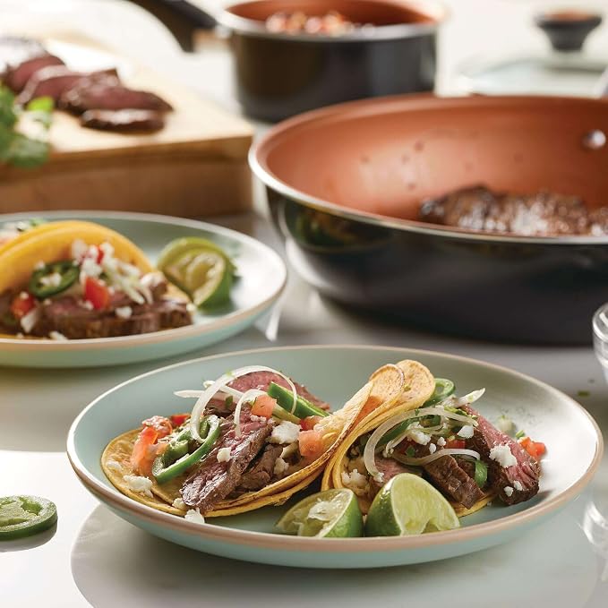 Farberware 10365 Glide Dishwasher Safe Nonstick Cookware Set / Pots and Pans Set - Image 7