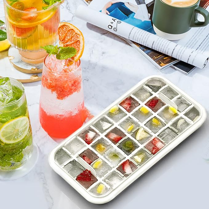 Ice Cube Tray with Lid and Bin, 2 Pack - Image 6