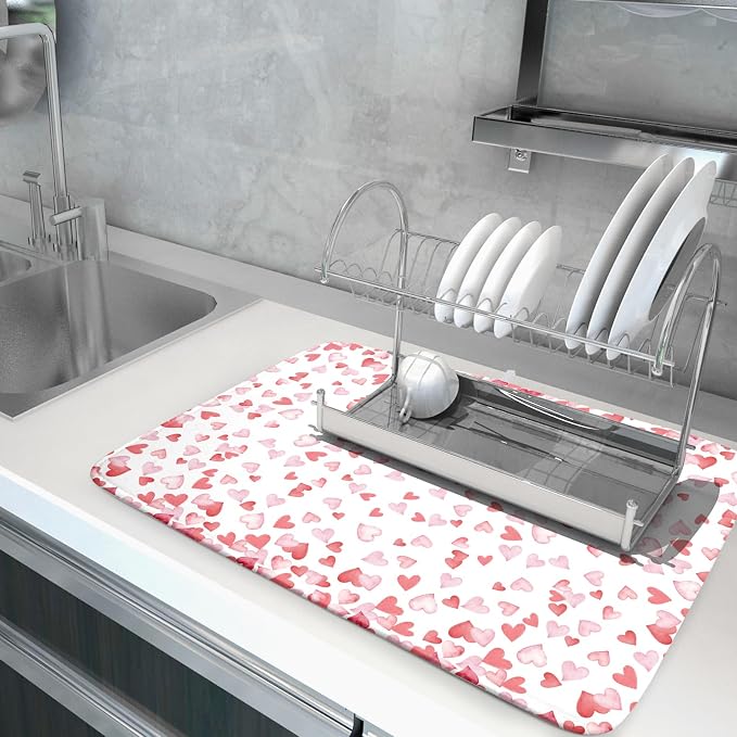 Valentine’s Day Dish Drying Mat - Image 2