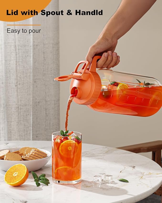 2 Pack Mason Jar Pitcher – Airtight & Leakproof Glass Pitcher - Image 3