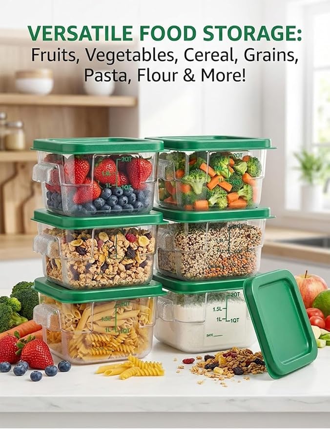 4 Pack 2QT Food Storage Containers - Image 6