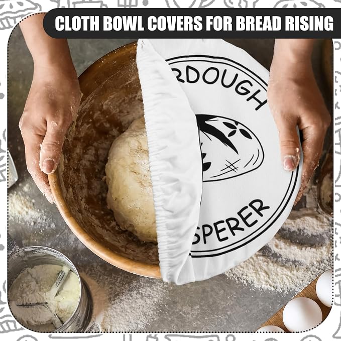 Patelai 10 Pcs Bowl Covers Reusable in 5 Size Stretch Cloth Fabric Elastic Food - Image 4